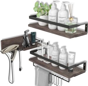 LYNNC 3 in 1 rustic floating shelves